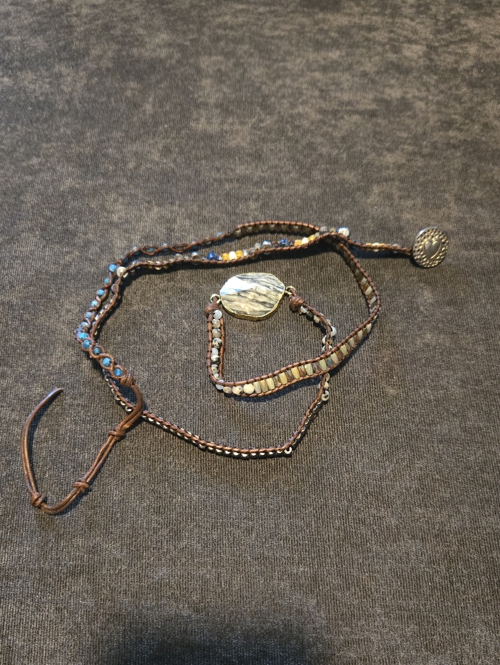 Cape Diablo Healing Zebra Jasper Wrap Braclet NWOT
